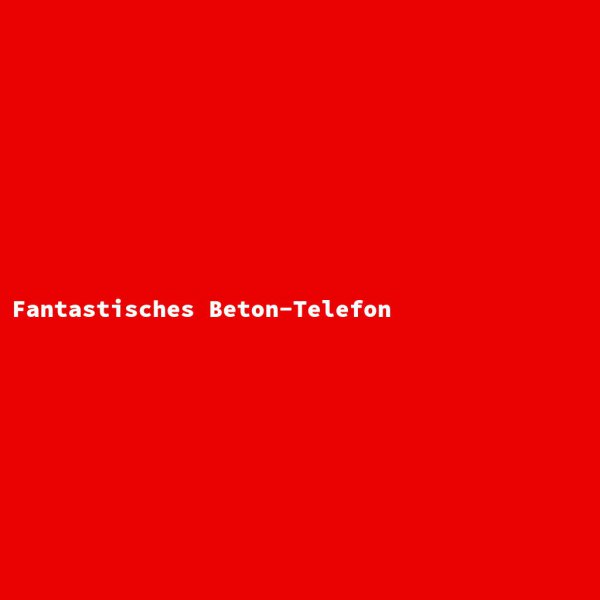 Fantastisches Beton-Telefon